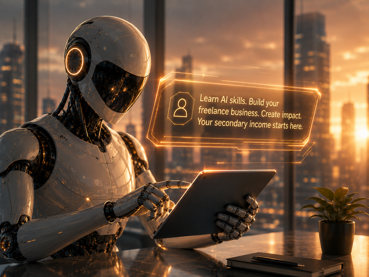 AI freelance business course portfolio project build inside Secondary Income with AI Masterclass
