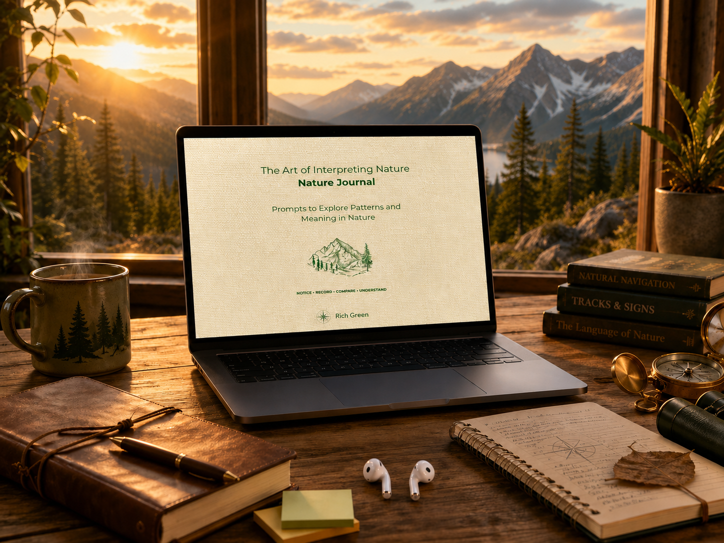 Rich Green companion field guides and journals for outdoor nature literacy and navigation practice
