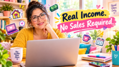 The No Sales Side Hustle Playbook Review – Pros, Cons & My Honest Thoughts! No Sales Side Hustle Playbook review showing work from home income methods without selling or pitching