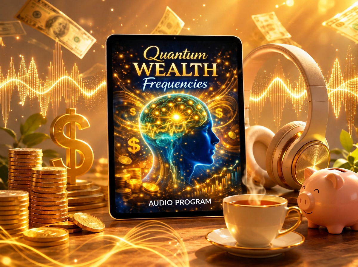 Quantum Wealth Frequencies 30 audio ritual tracks featuring 432Hz 528Hz and 963Hz sound frequencies for mindset focus